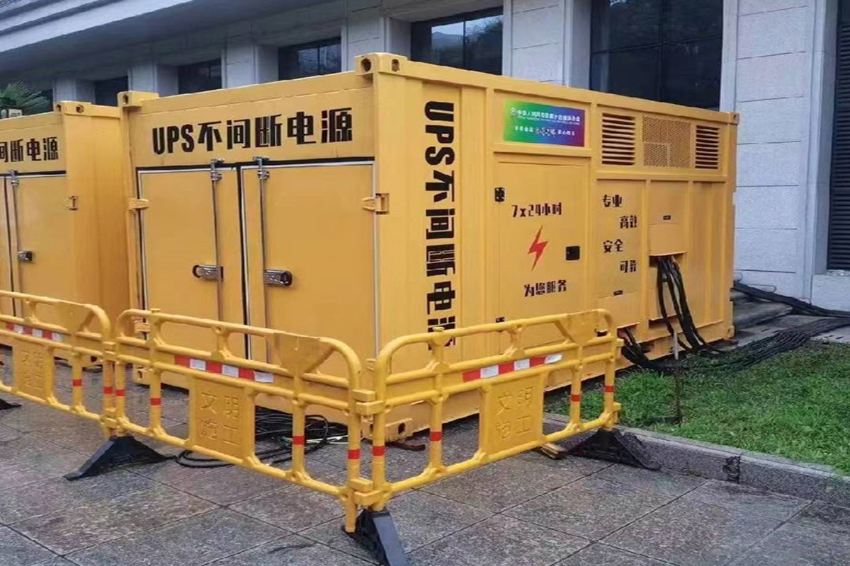 安义发电机租赁施工现场