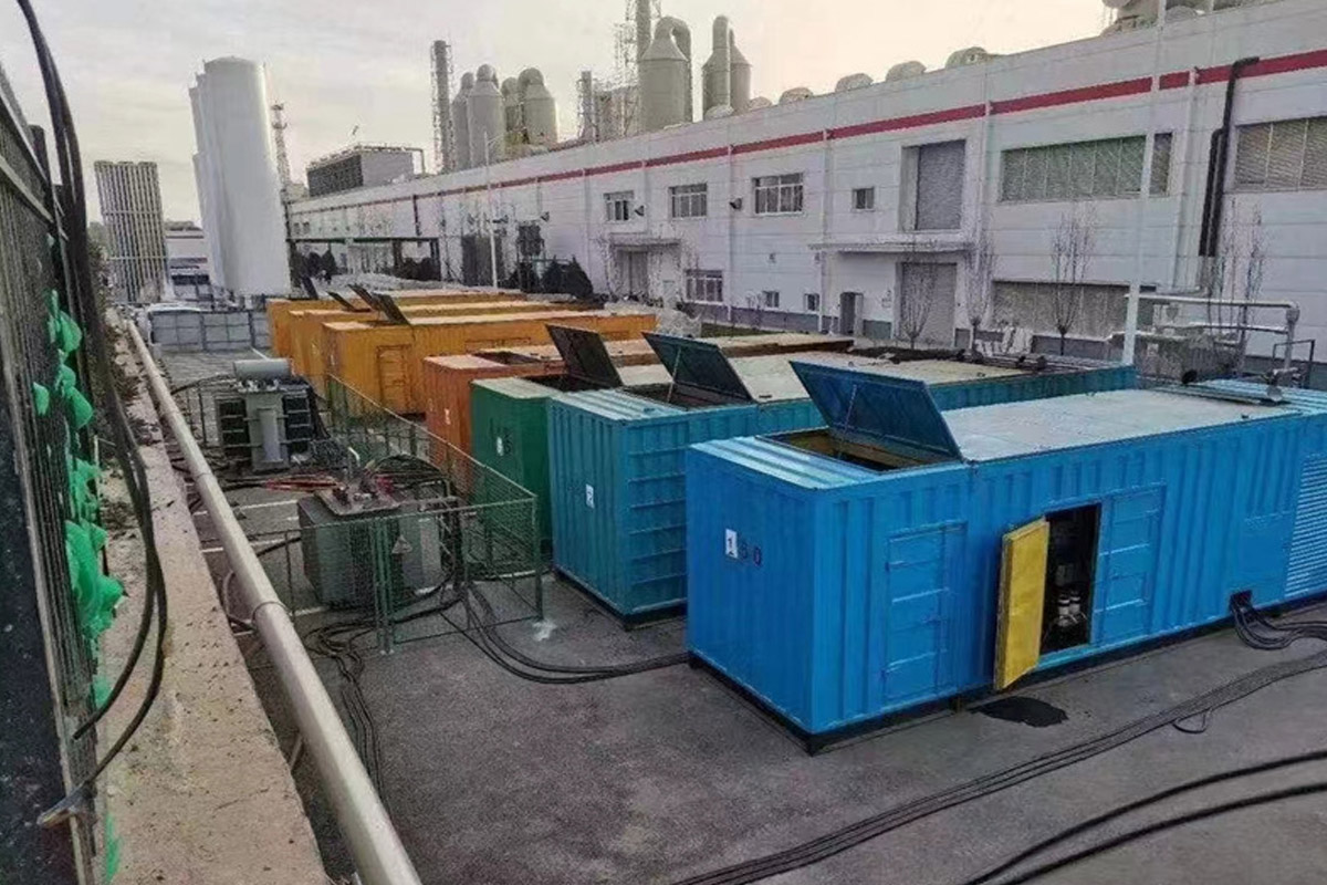 安义发电机租赁施工现场